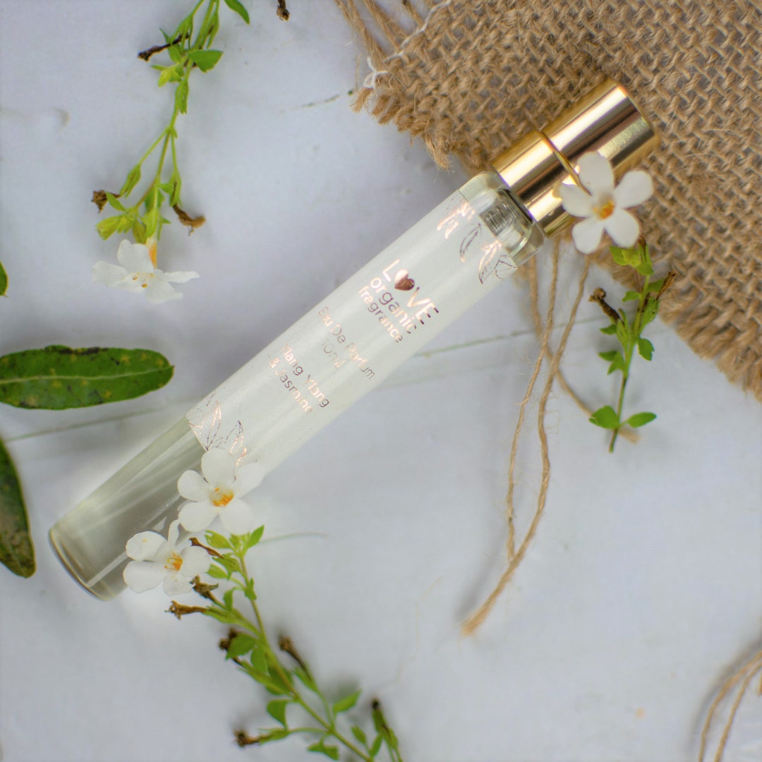 Ylang Ylang Jasmine 10ml Certified Organic EDP Perfume 100% Natural  Vegan Travel-sized Fragrance for Her Luxury Present for Friend