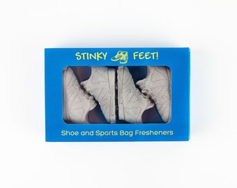 Stinky Feet Shoe & Sports Bag Fresheners - funny novelty gift for teenager/son/husband - trainer deodorant - football boot bag accessories