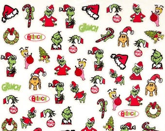 Christmas Cartoon Nail Art Stickers | Christmas Fingernails | Toenails Decorations | Self Adhesive Nail Stickers