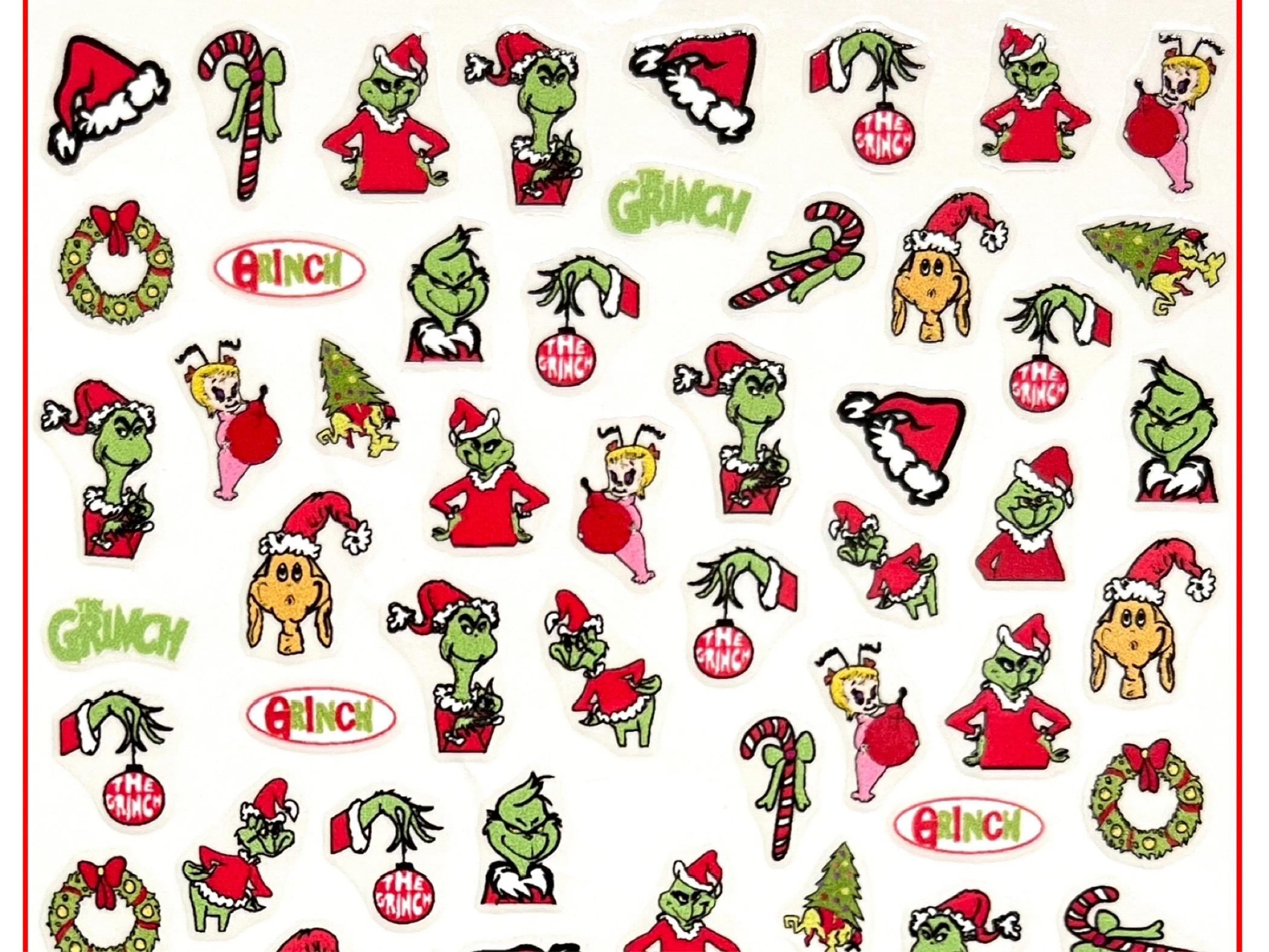 christmas cartoon nail art stickers | christmas fingernails