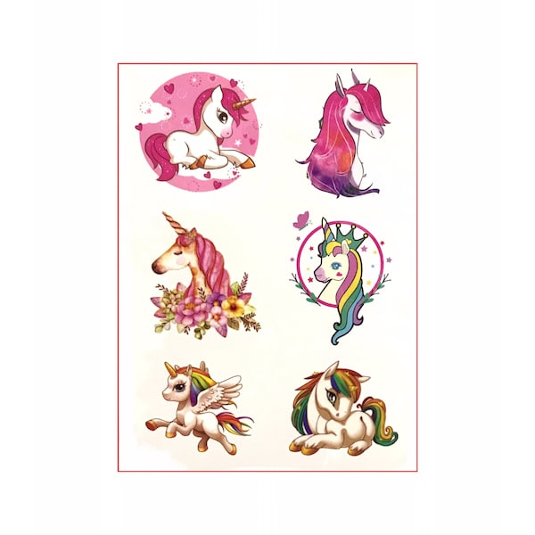 Unicorn Temporary Tattoo Etsy