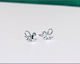 Butterfly Silver Stud Earrings | Silver Stud Earrings | Tiny Silver Stud Earrings