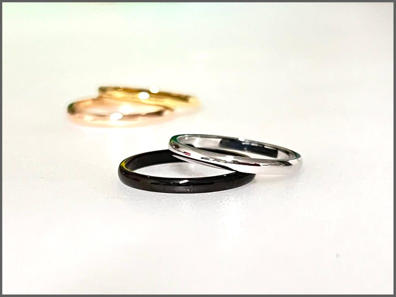Stack Rings Titanium 2mm Titanium Ring | Stacking Ring | Knuckle Stacking Rings | Minimalist ...