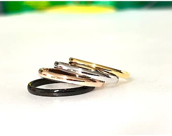 2mm Titanium Ring | Stacking Ring | Knuckle Stacking Rings | Minimalist Ring | Simple Ring