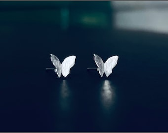 Butterfly Silver Stud Earrings | Silver Stud Earrings | Tiny Butterfly Earrings