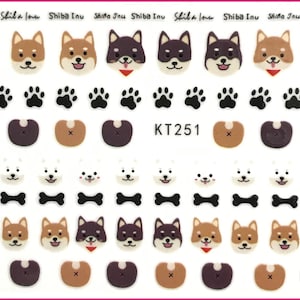 Stickers Nail Art | Chien | | pour chiot Autocollant autocollant pour les ongles