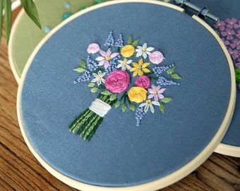 DIY Embroidery Kit | Beginners Embroidery Craft Kit | Flower | Floral | Plant
