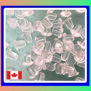 100pcs Earring Stoppers Backs Posts Base Handmade Diy Jewelry Material  Silicone Earplugs Transparent Earstops Prevent Falling Off