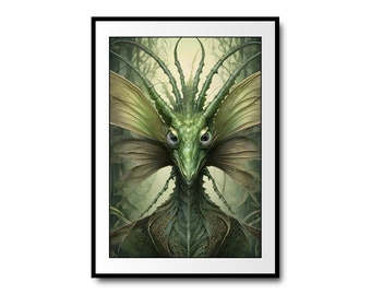 Portrait Praying Mantis Poster Art Print