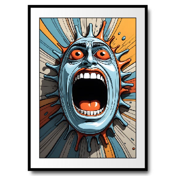 The Scream - Comic Art - Digital Art