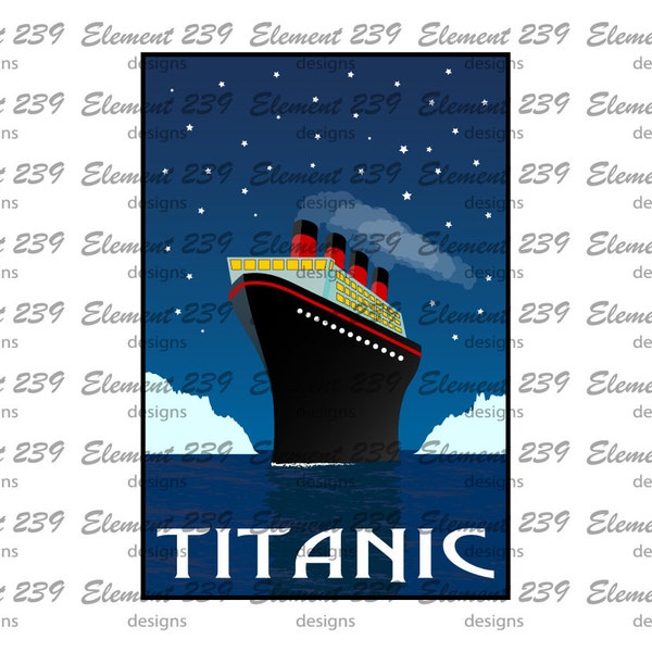 Titanic PNG file for sublimation, transfer, iron-on
