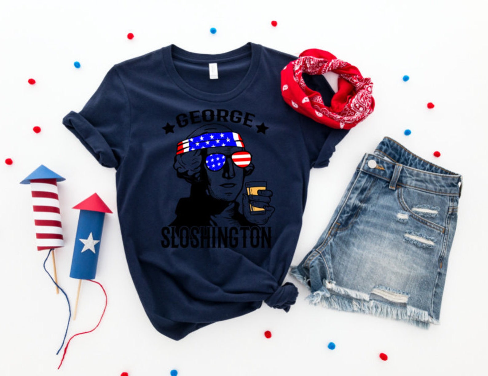 fourth of july president drinking shirts