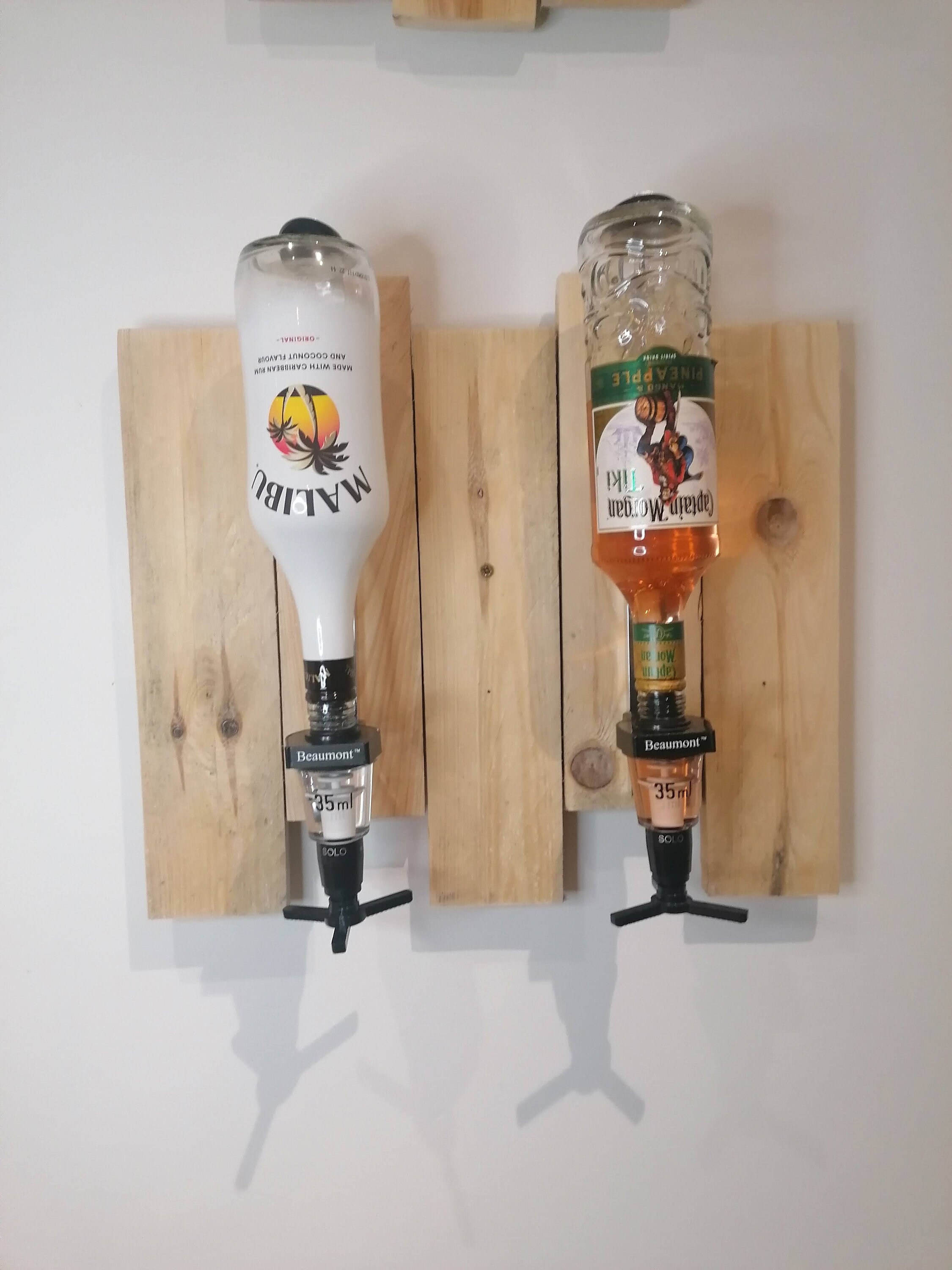 Home Bar Reclaimed wooden drinks optics display unit Etsy