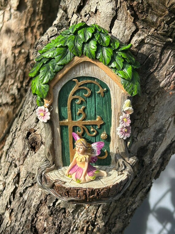 Fairy Landing Pad Includes Miniature Fairy, Fairy Door, Fairy