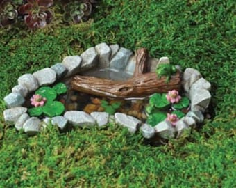 Miniature fairy garden Lilly pond, fairy garden accessories, fairy garden pond, fairy garden gift, miniature garden pond, miniature pond,