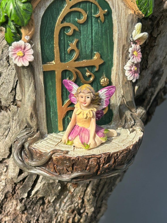 Fairy Landing Pad Includes Miniature Fairy, Fairy Door, Fairy
