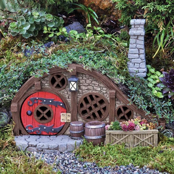 Red Root Burrow Fairy House, Fairy Garden House, Fairy Garden Gift, Fairy Garden, Garden Fairy House, Fairy Gift, Garden Gift,