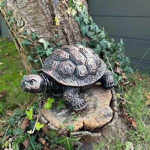 Small Tortoise ornament, animal ornament, tortoise gift, garden ornament, garden gifts, tortoise figure, pond ornament,, lawn ornament,