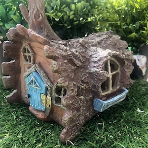 Fairy Garden Log House, Fairy Garden, Fairy Garden Gift, Garden Ornament, Fairy House, Garden Fairy