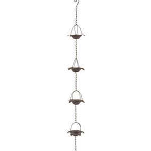 Flower Rain Chain, Hanging Flower Chain, Garden Ornaments, Garden Decoration, Garden Gift, Garden Water feature, Garden Flowers, rain chain