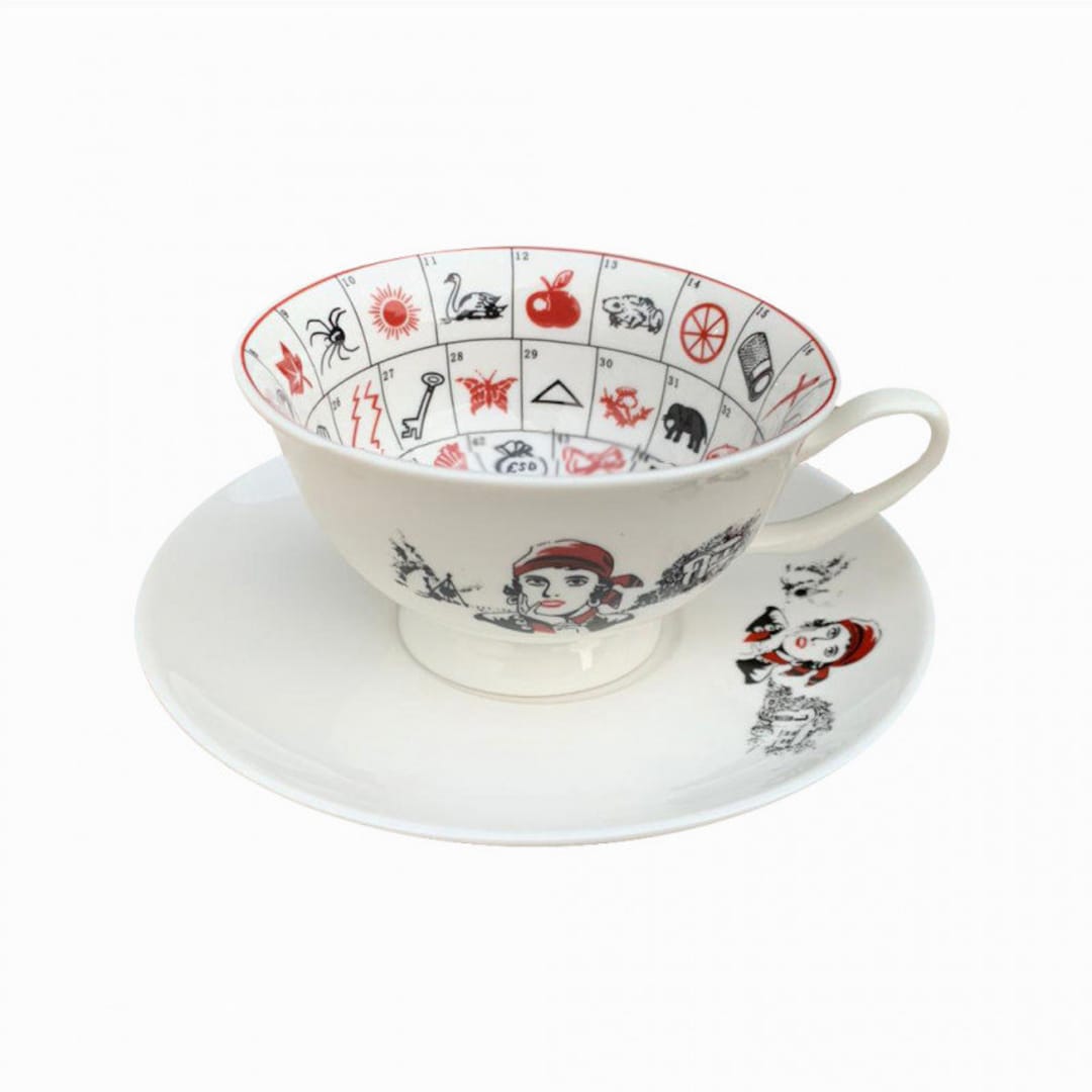 Romany Fortune Telling Cup & Saucer Set, Tea Leaf Reading, Physics Gifts, Keepsake Gifts
