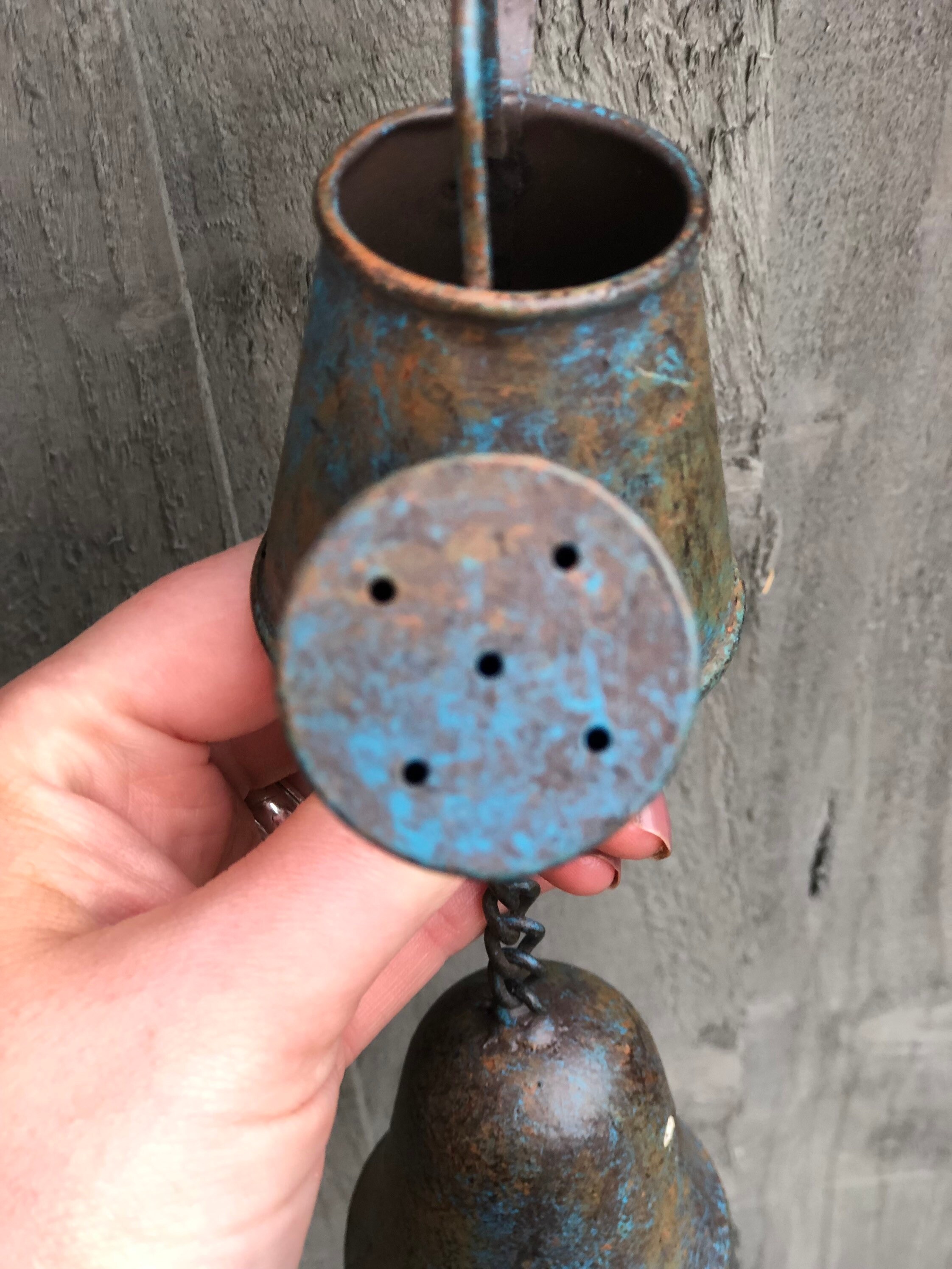 Watering Can Rain Chain Hanging Watering Can Hanging Garden Etsy UK