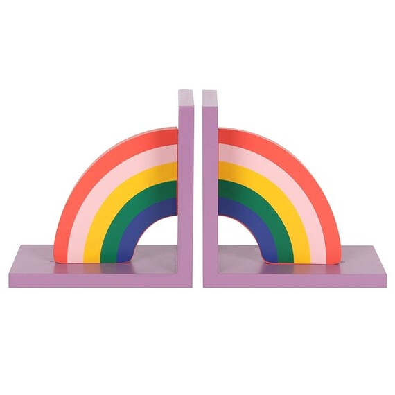 Pair of Rainbow Bookends Rainbow Shelf Tidy's Rainbow Etsy