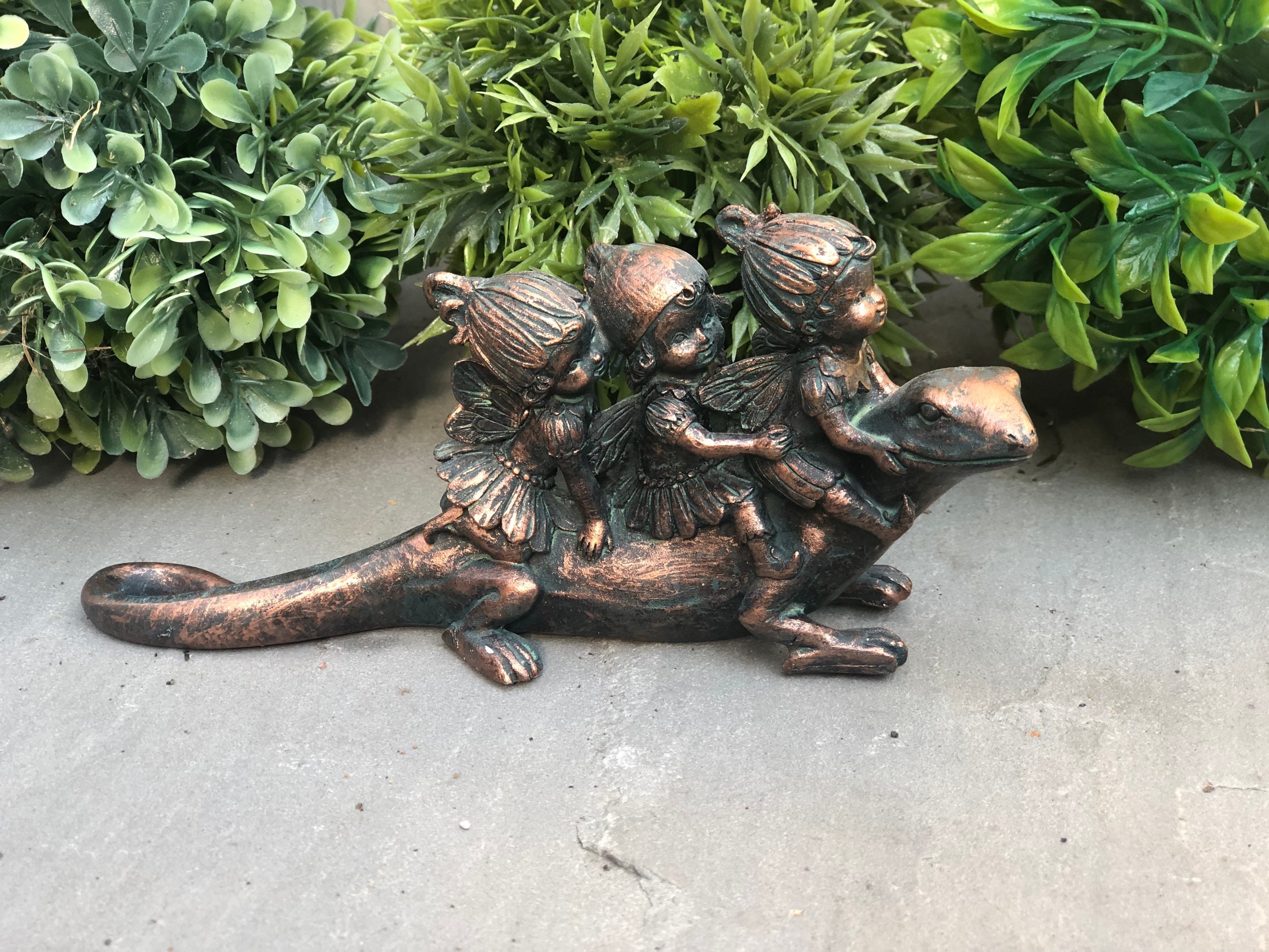 Lizard Garden Statues Etsy