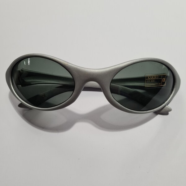 Vintage 90er Sonnenbrille grau silber