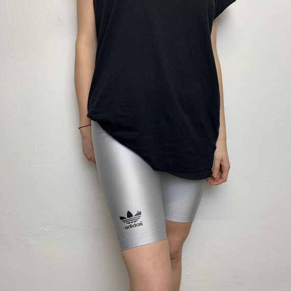 Vintage 90s Cycling Leggings Leggings Silver "Adid
