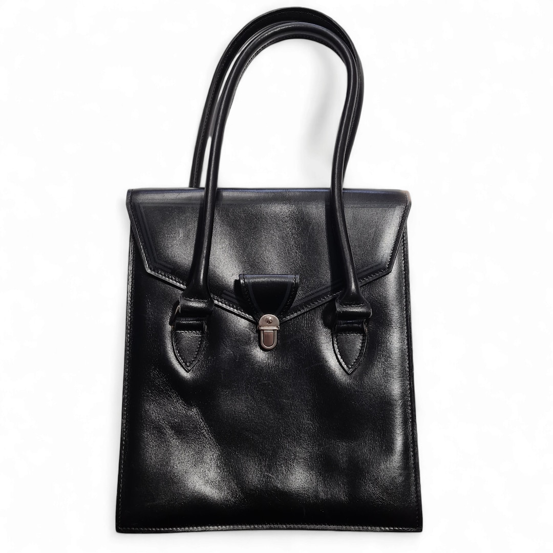Vintage 80s 90s Chantal Thomass Handbag Handle Bag Leather Bag