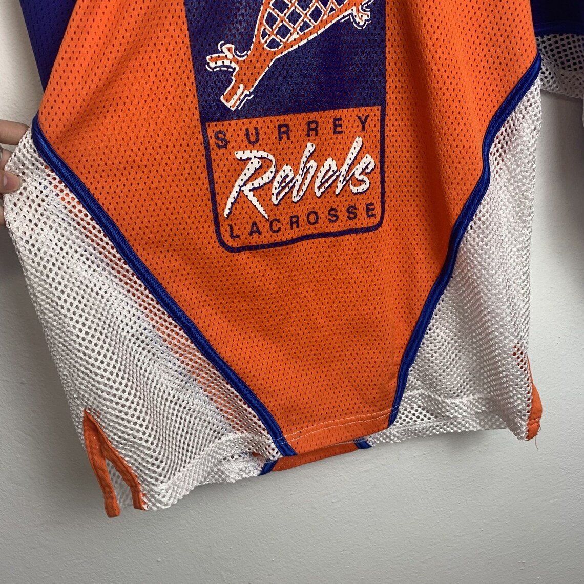 Vintage 90s Lacrosse Jersey Surrey Rebels Net Fabric Etsy