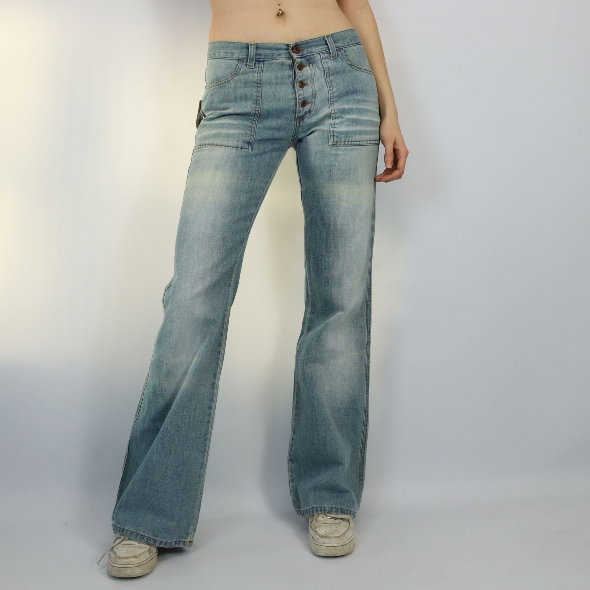 Vintage 90s 00s Y2K energy Jeans Flared Pants With - Etsy Hong Kong