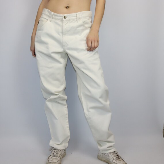 Vintage 80s 90s ARMANI Jeans Pants Cream White W38 - Etsy