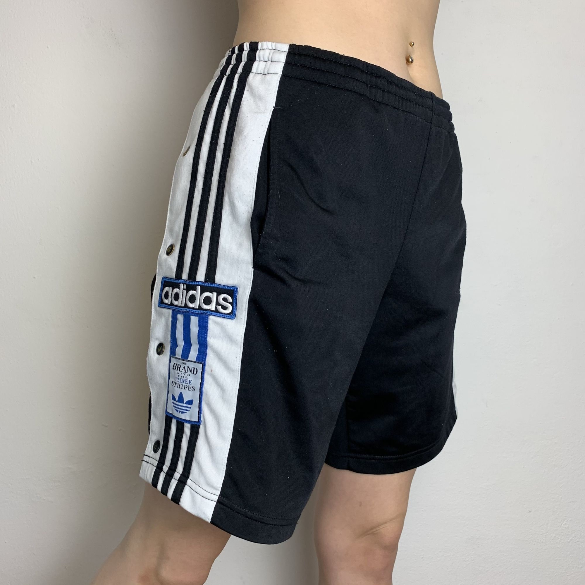 Vintage 90s adidas Shorts Adibreak Button Bar M/L - Etsy