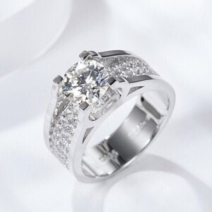 mens moissanite rings etsy