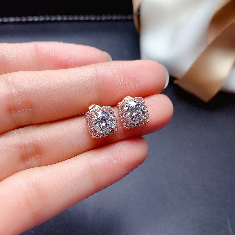 Moissanite Earring Studs Earring 0.3ct0.3ct Etsy