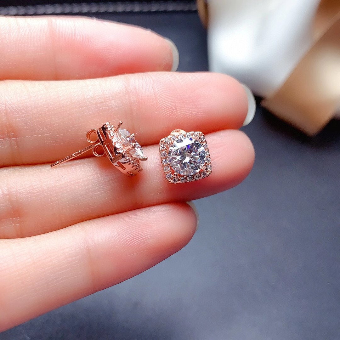 Moissanite Earring Studs Earring 0.3ct0.3ct Etsy