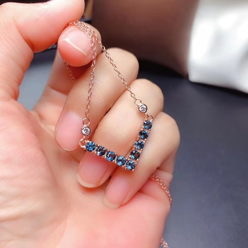 London Blue Topaz Jewelry Set Stack Ring & Stack Etsy