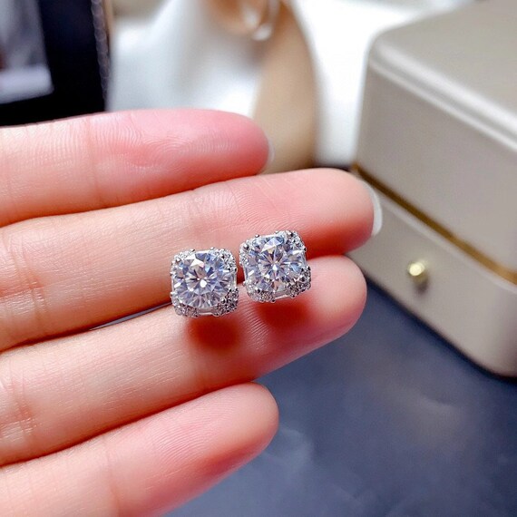 Moissanite Ring Moissanite necklace Moissanite Earring Stud 1ct D Color VVS , Brilliant Hearts & Arrows Cut , Women's Ring, Moissanite set