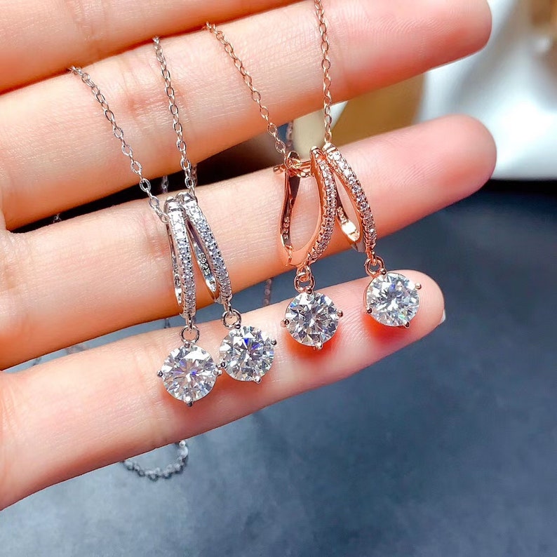 Moissanite Dangle & Drop Earring 0.5ct0.5ct/ Etsy