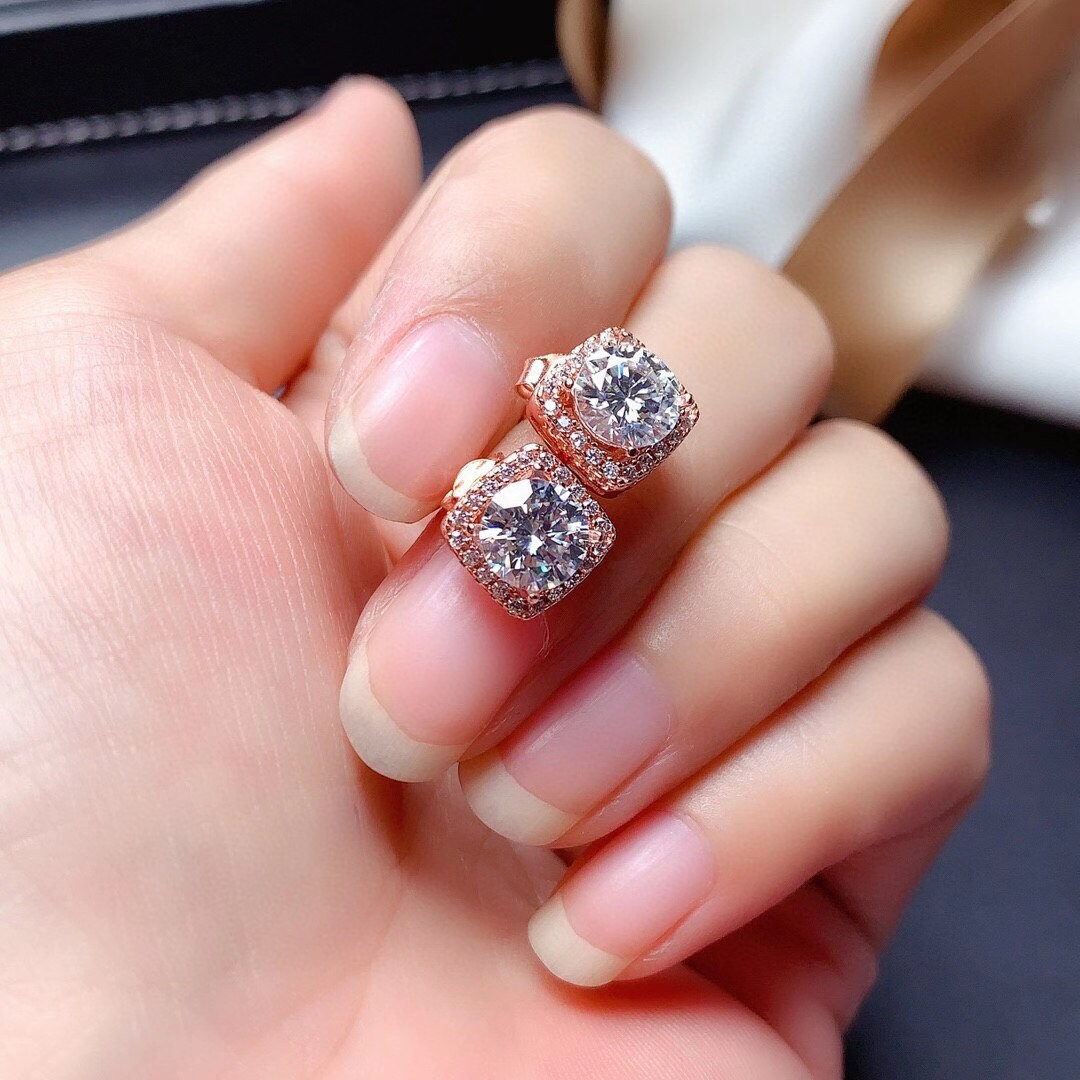 Moissanite Earring Studs Earring 0.3ct0.3ct Etsy