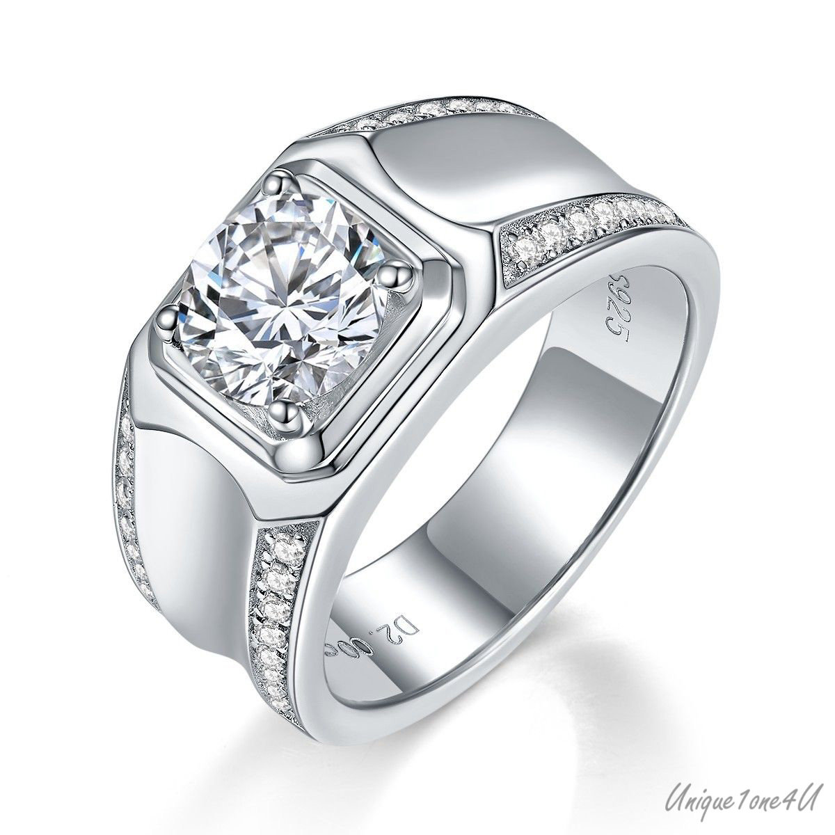 Gorgeous & Luxury Moissanite Ring for Men 1ct 2ct D Color VVS - Etsy