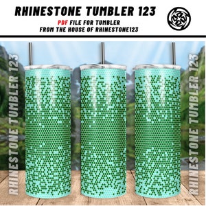 SS16 Rhinestone 20oz Skinny Tumbler Template Honeycomb Pattern pdf png File Digital Download