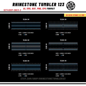 Ss10 Layout SET41007-2NC3-3, 10 in 1 Bundle Cricut Rhinestone Template for 3 Inches ...