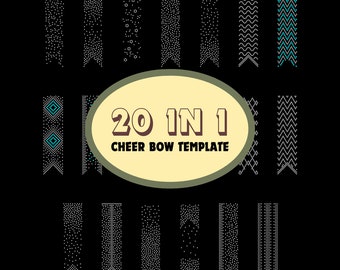 20 modèle de strass Cheer Bow, queue en V, téléchargement numérique en strass de 3 pouces pour cricut, svg, eps, png, dxf, ai, cdr, SS10 SET0705-2