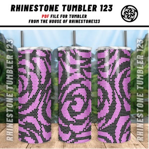 SS16 Rhinestone 20oz Skinny Tumbler Template Honeycomb Pattern pdf png File Digital Download