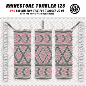 SS16 Rhinestone 20oz Skinny Tumbler Template Honeycomb Pattern pdf png File Digital Download
