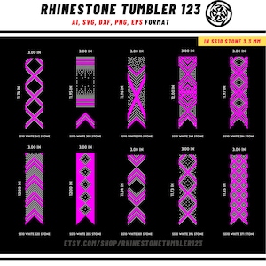 10 Cheer Bow Rhinestone Template with HTV, V tail, 3 inch rhinestone digital download for cricut, svg, eps, png, dxf, cdr, SS10 SET41002-1