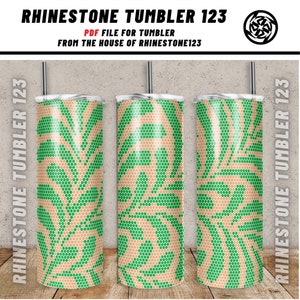 SS16 Rhinestone 20oz Skinny Tumbler Template Honeycomb Pattern pdf png File Digital Download